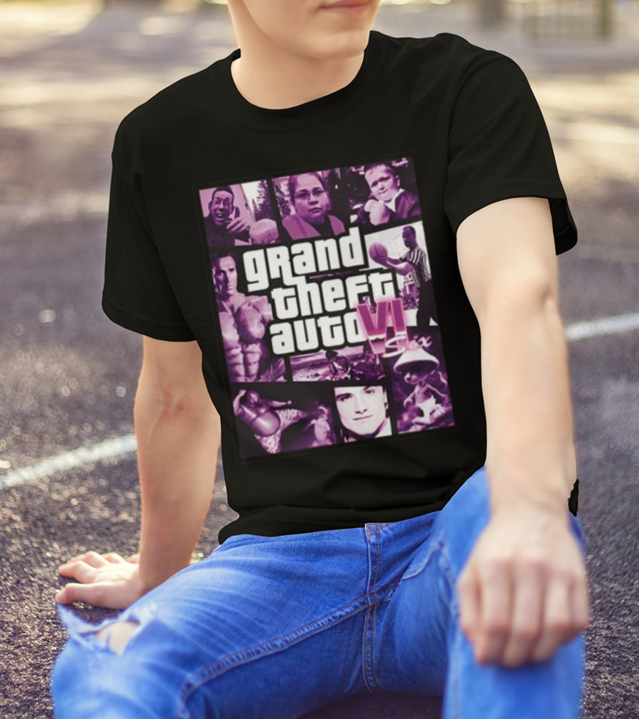 Galleryno8 Grand Theft Auto VI Six Gta 6 T-Shirt