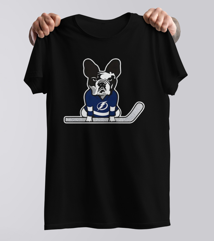 Tampa Bay Lightning Bulldog Hockey Silver Stick T-Shirt