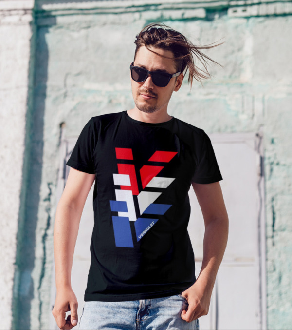 Verhulst V Red White Blue T-Shirt