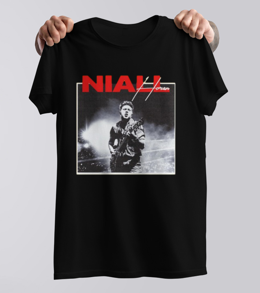 Niall Horan Black And White Concert Performance T-Shirt