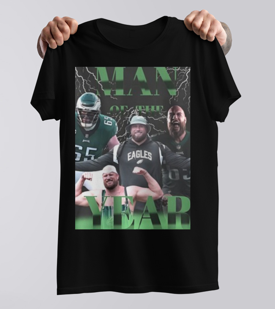 Man Of The Year Eagles Lane Johnson Player T-Shirt