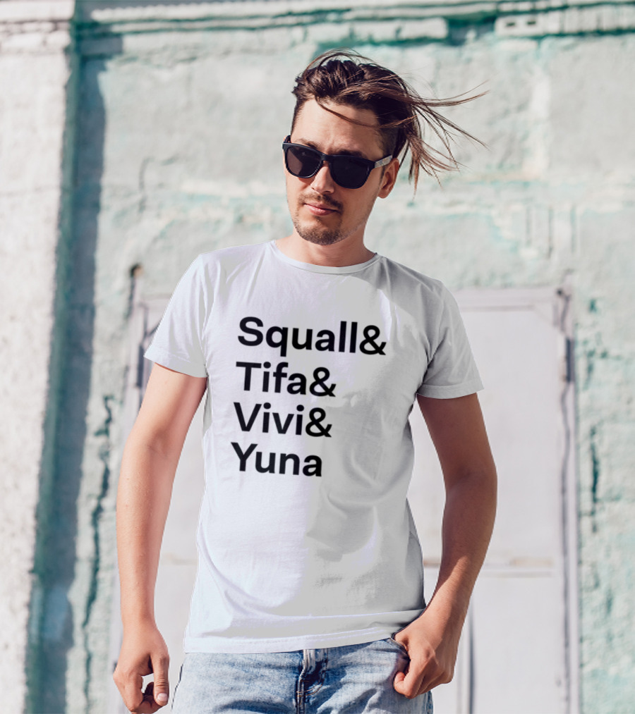 Squall Tifa Vivi Yuna Final Fantasy Character Names T-Shirt
