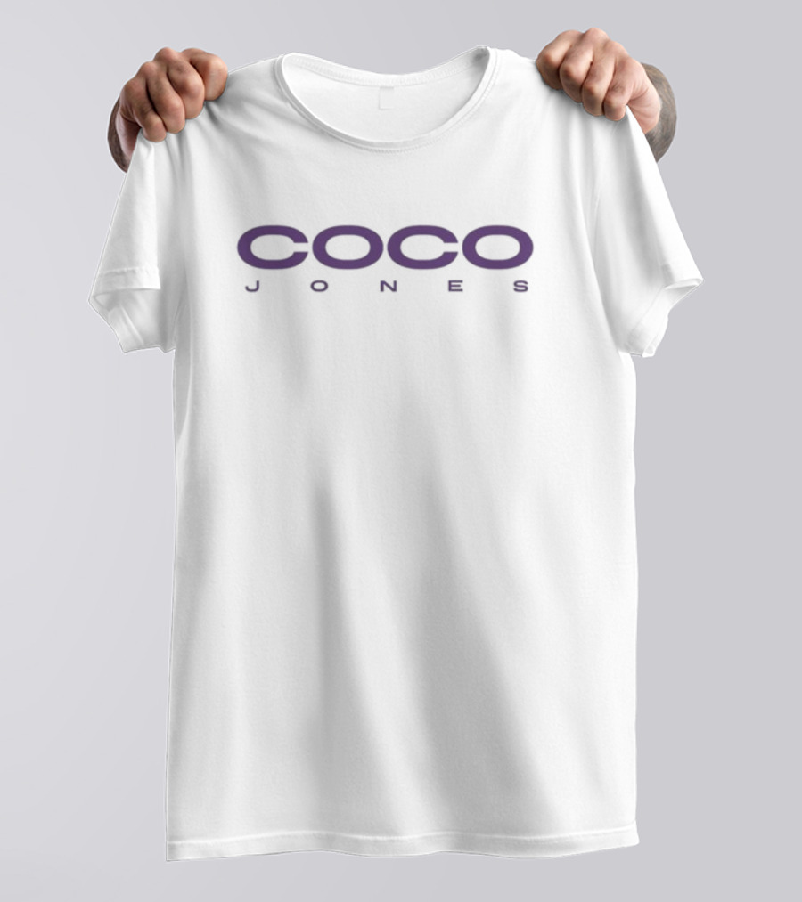 Coco Jones Bold Purple Minimalist Text T-Shirt