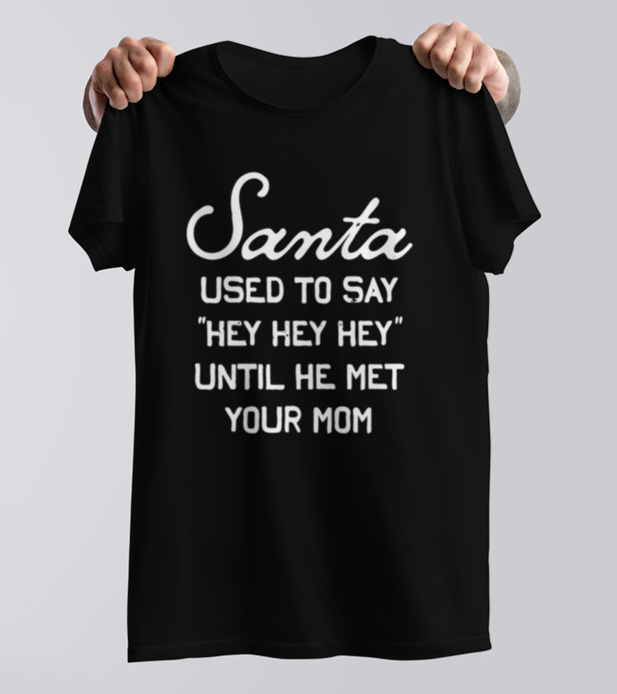 Santa Used To Say Hey Hey Hey Until He Met Your Mom T-Shirt