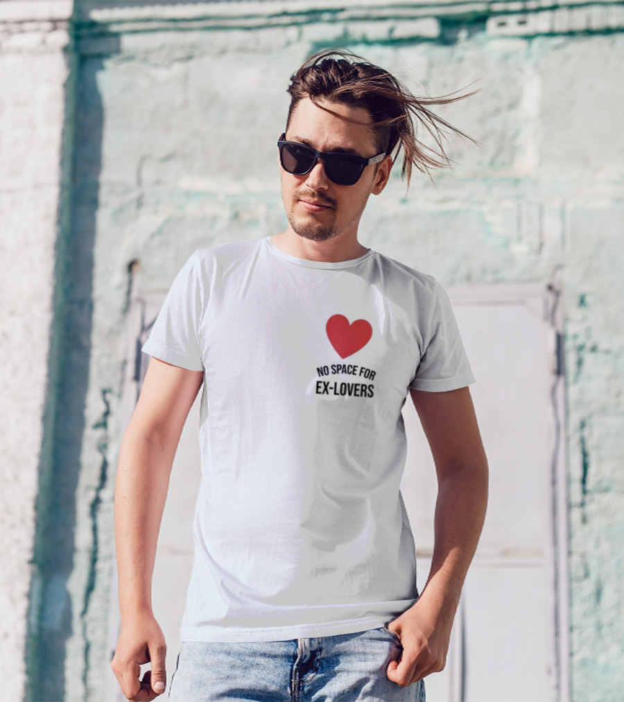 No Space For Ex Lovers Red Heart T-Shirt