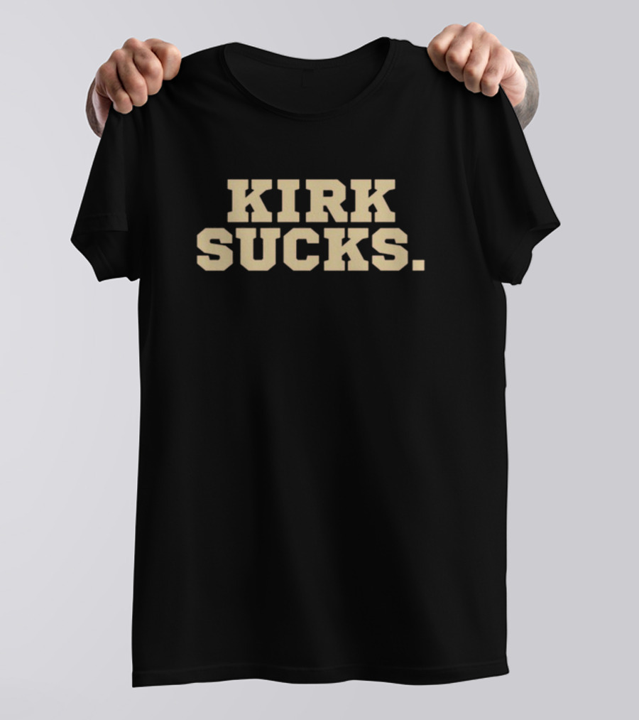 Kirk Sucks Bold Block Letter T-Shirt