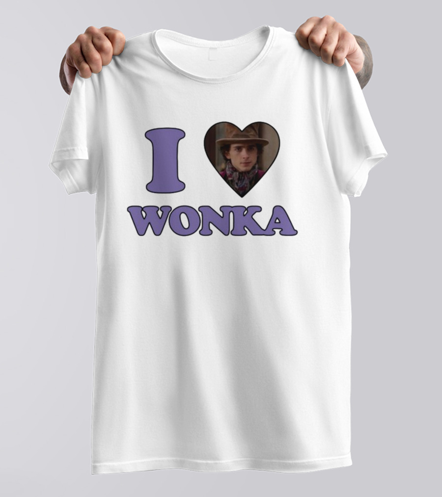 Mustardyardpress I Heart Wonka Hat And Scarf Character Image T-Shirt