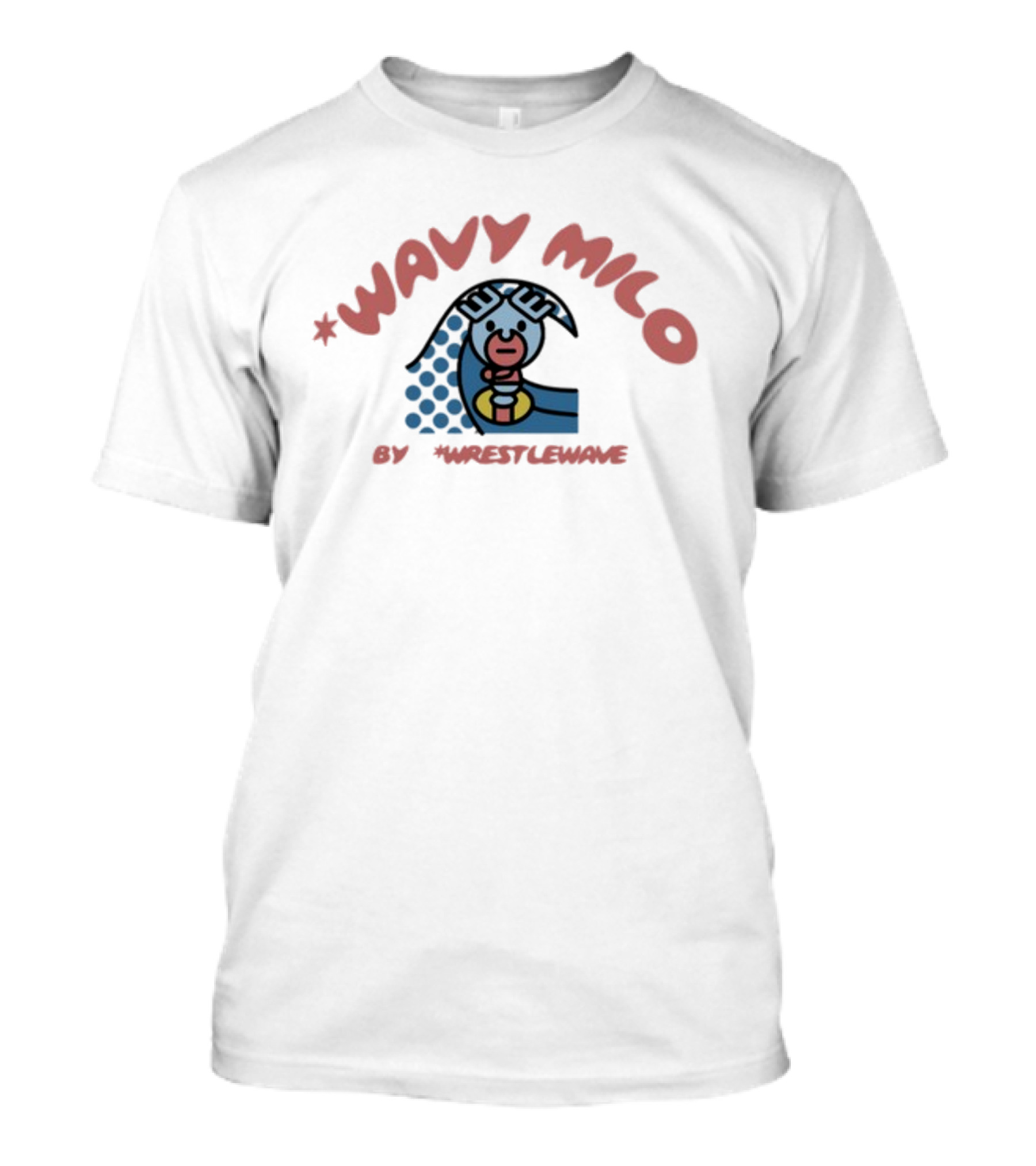 Wavy Milo Wrestling Character By Wrestlewave With Cartoon Comic T-Shirt