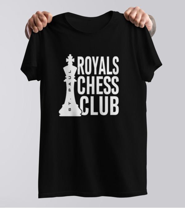 St Paul Royals Chess Club King Piece Emblem T-Shirt