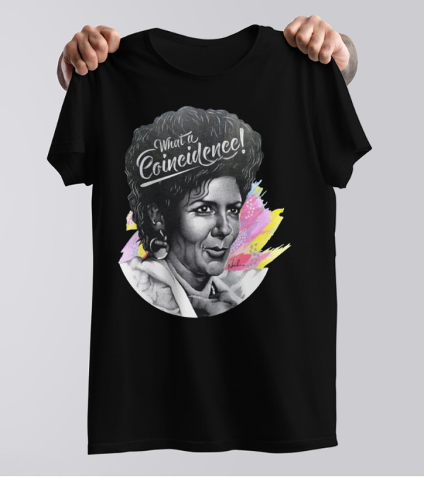 What A Coincidence Portrait With Colorful Background T-Shirt