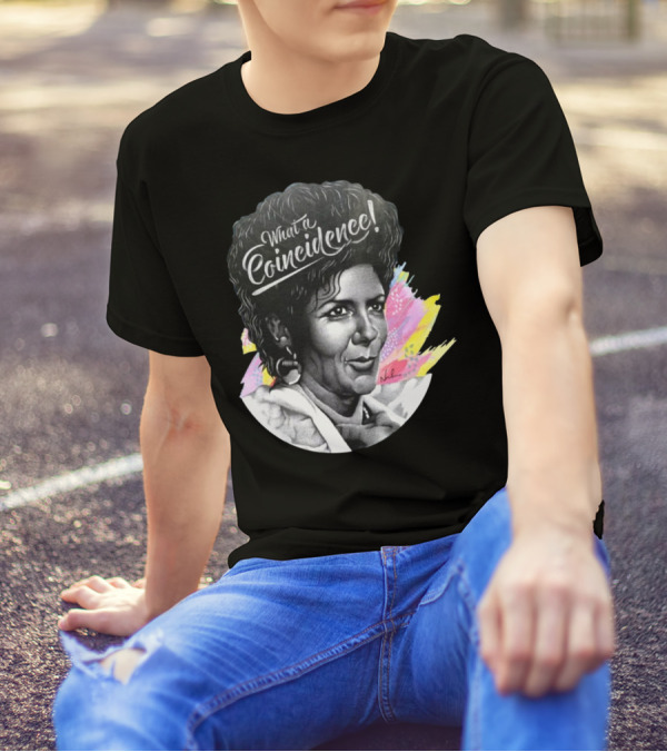 What A Coincidence Portrait With Colorful Background T-Shirt