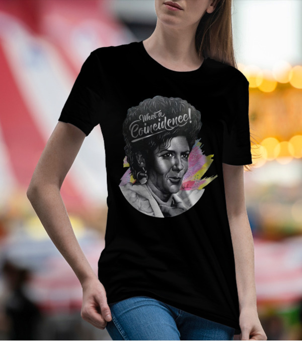 What A Coincidence Portrait With Colorful Background T-Shirt