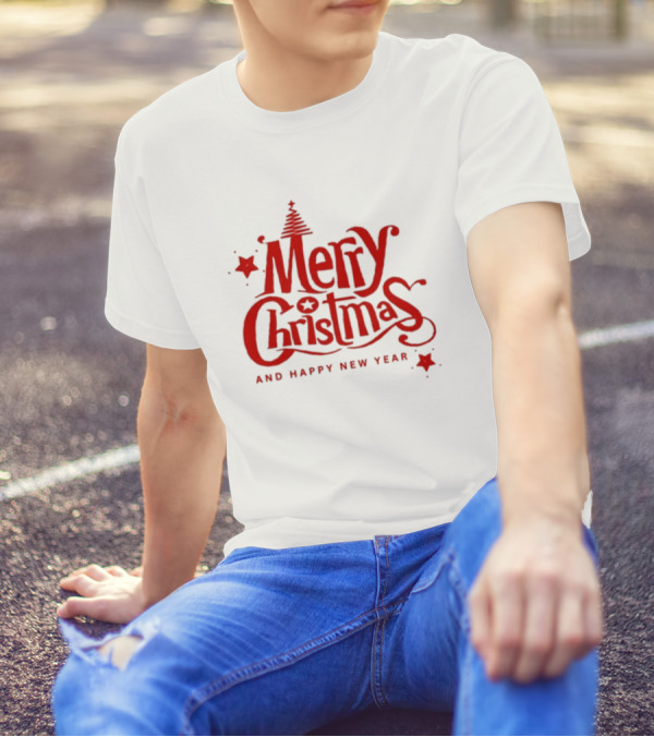 Merry Christmas And Happy New Year Tree Star T-Shirt