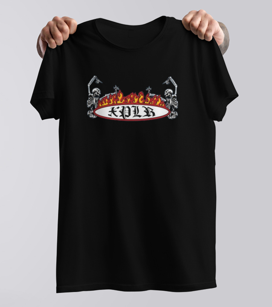 Xplr Skeletons Flames And Crossbones T-Shirt