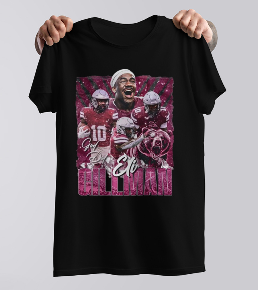 Eli Gillman God Did Football Bear Roar T-Shirt