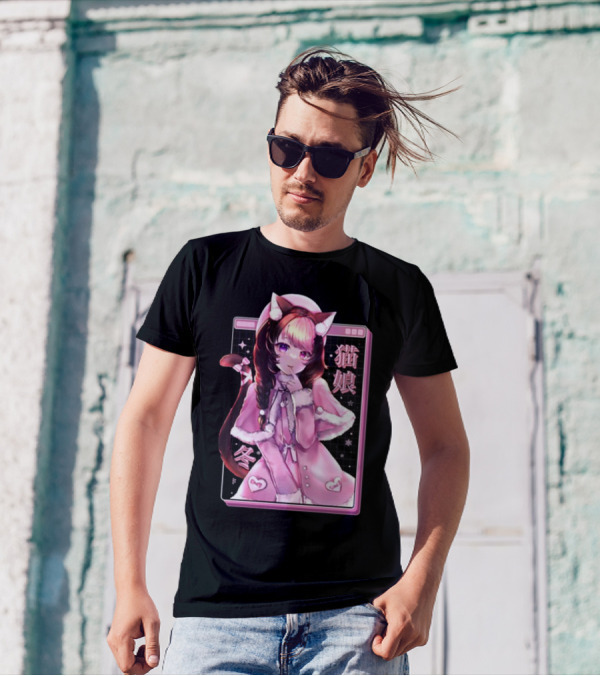 Uwumarket Strawberry Innocent Winter Nekomata Anime Aesthetic T-Shirt