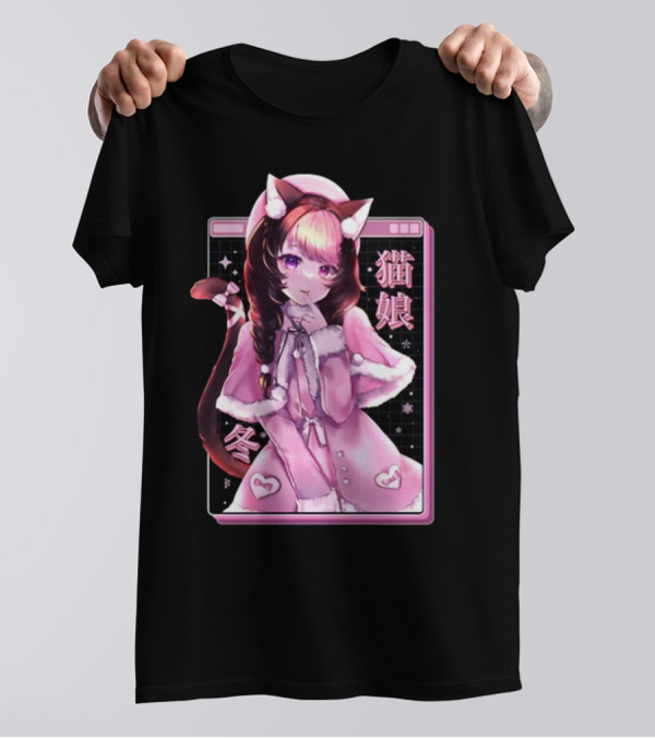 Uwumarket Strawberry Innocent Winter Nekomata Anime Aesthetic T-Shirt