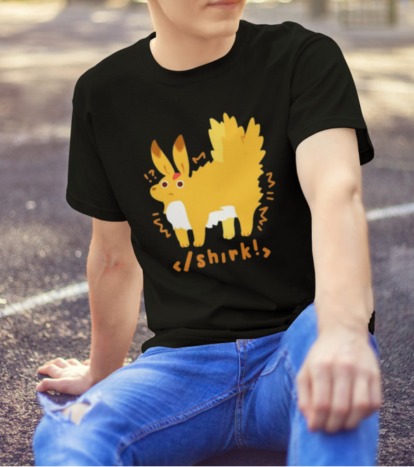 Fenrishion Pokemon Shirk Fluffy Jolteon Parody Quirky T-Shirt