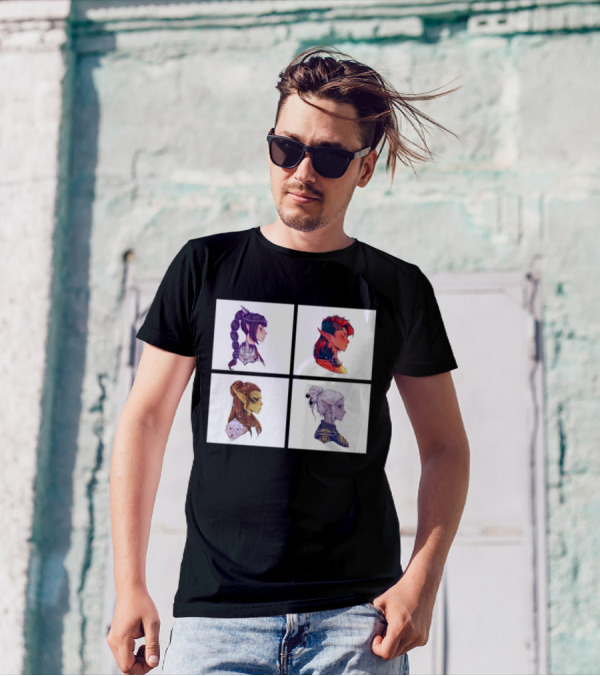 Baldur's Grillz Tadpole Days Elven Warrior Profiles T-Shirt