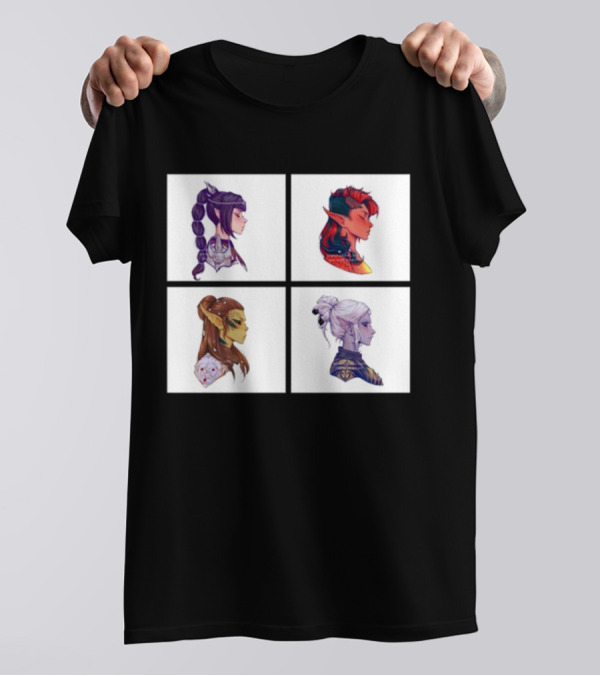 Baldur's Grillz Tadpole Days Elven Warrior Profiles T-Shirt