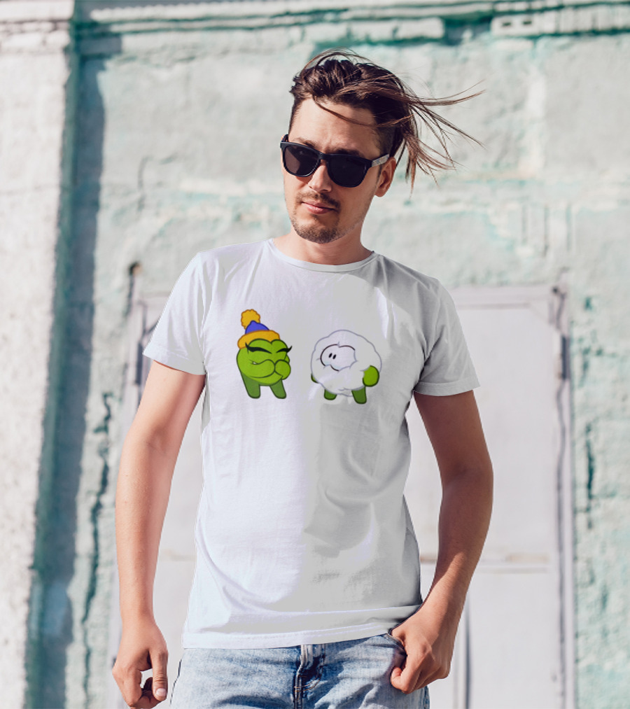 Cut The Rope Om Nom Winter With Snowball Character T-Shirt