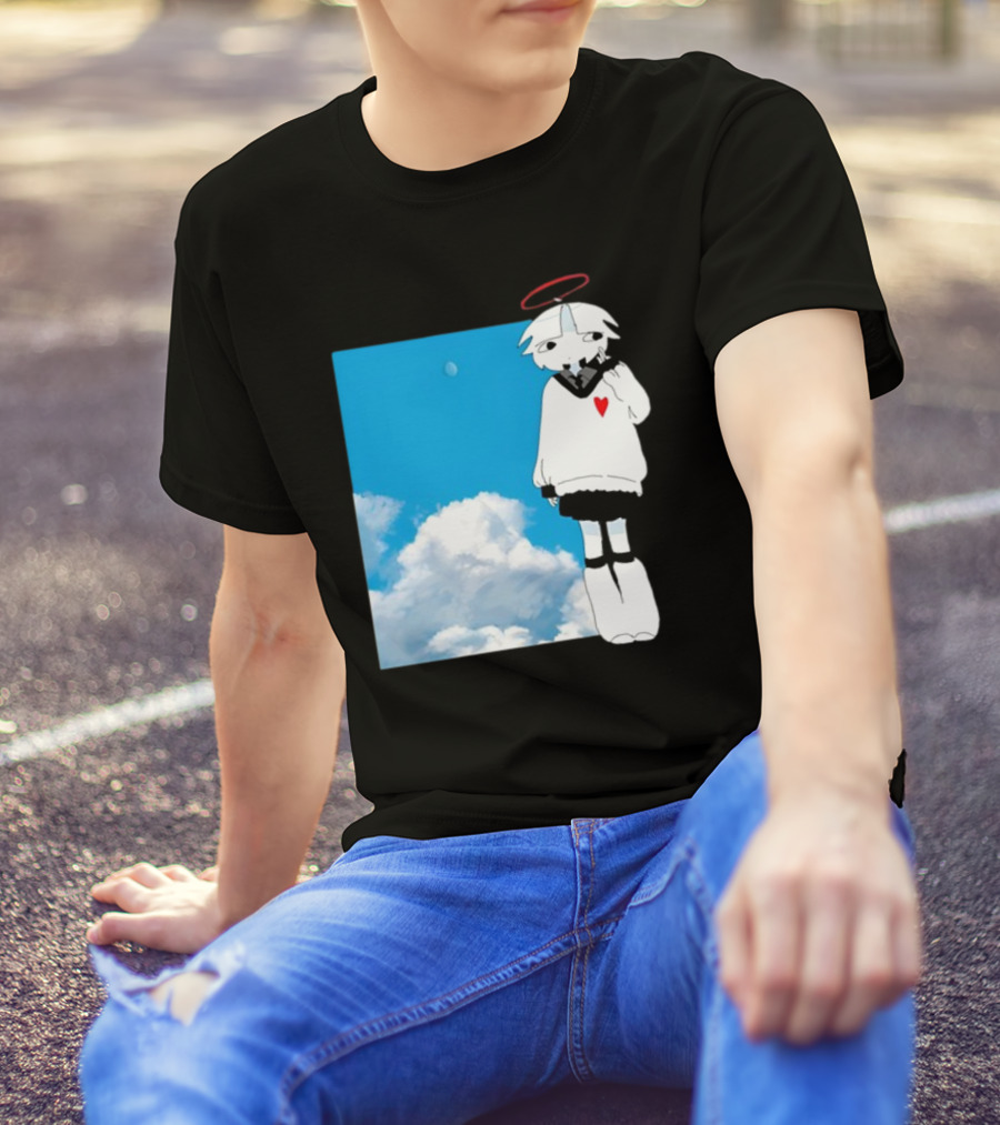 ChewChewer Loving Sky Cute Angel Halo Heart Clouds T-Shirt