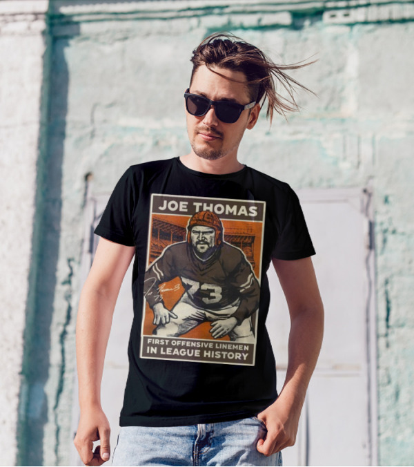 Joe Thomas First Offensive Linemen In League History 73 Vintage Football T-Shirt