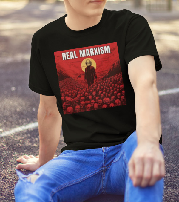 REAL MARXISM SKULLS RED SUN T-Shirt