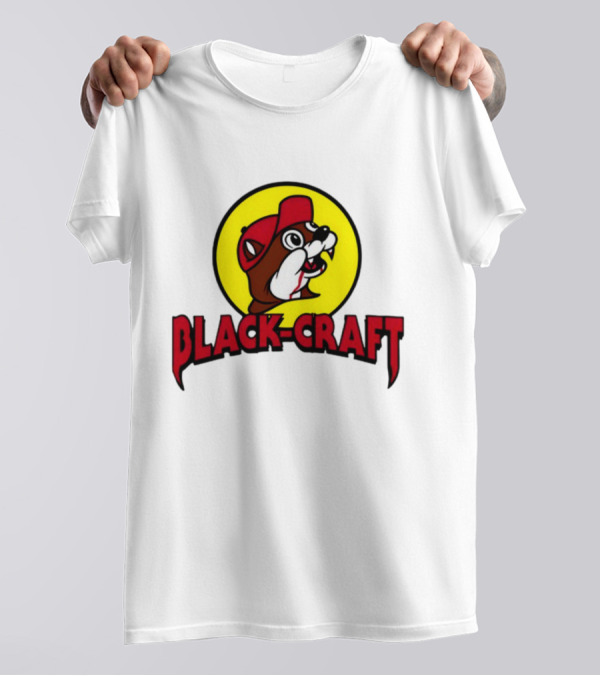 Black Craft Bucees Softstyle V-Neck Texan Mascot T-Shirt