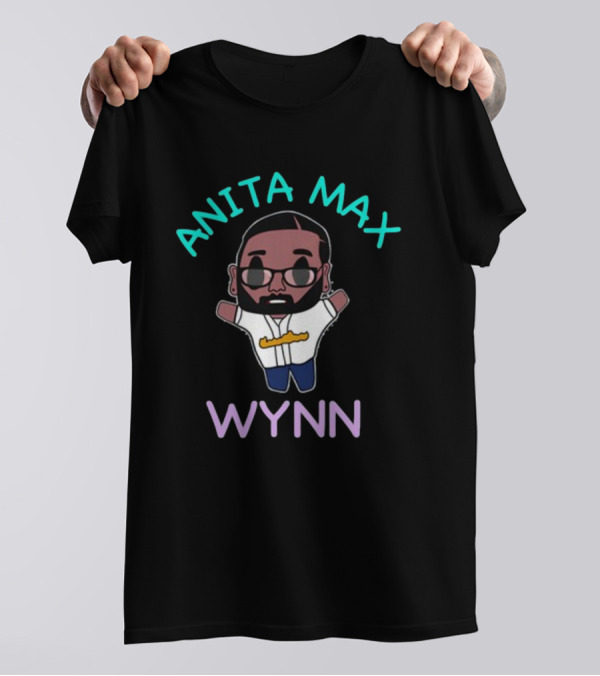 Anita Max Wynn Cartoon Style Character With Sunglasses And Baseball Jersey T-Shirt