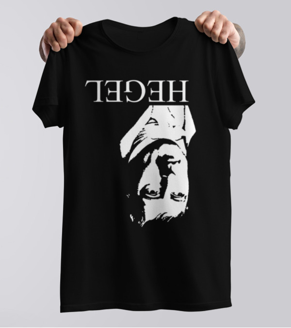 Marx Hegel Upside Down Text Image T-Shirt