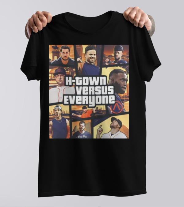 H-Town Versus Everyone Houston Sports Icons Collage T-Shirt