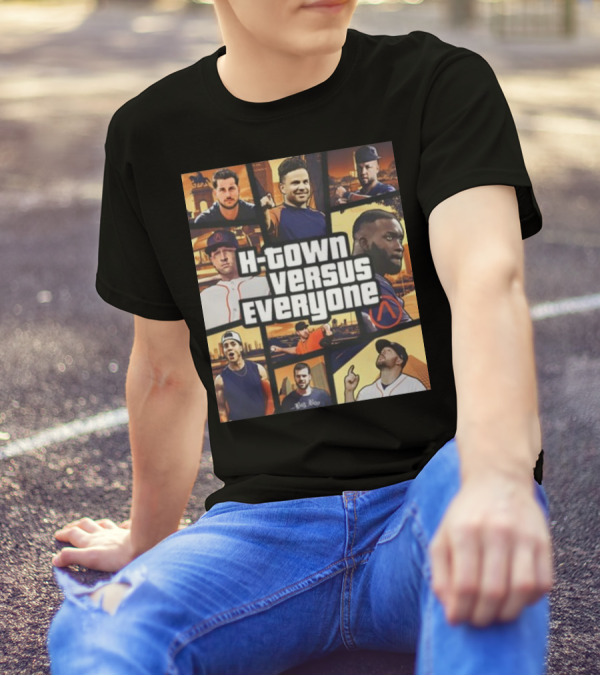 H-Town Versus Everyone Houston Sports Icons Collage T-Shirt