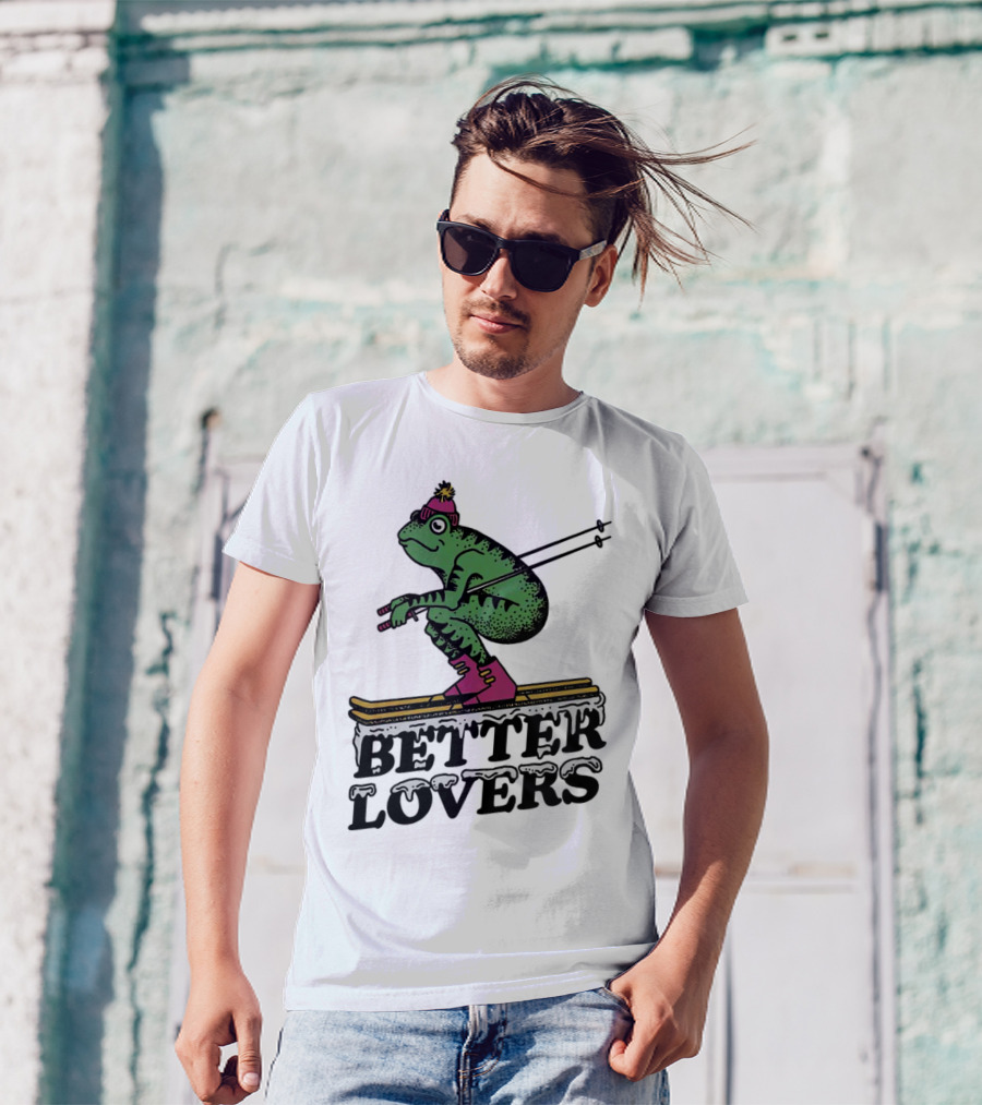 Better Lovers Ski Frog Pom Pom Hat Slalom T-Shirt