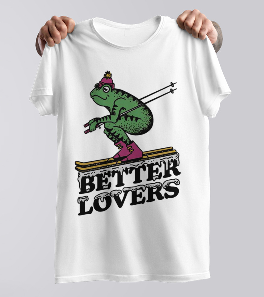 Better Lovers Ski Frog Pom Pom Hat Slalom T-Shirt