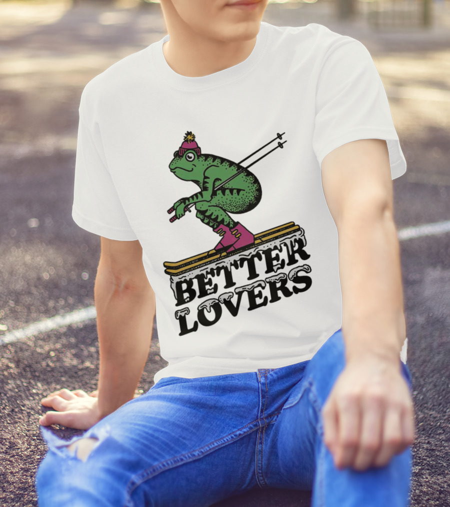 Better Lovers Ski Frog Pom Pom Hat Slalom T-Shirt