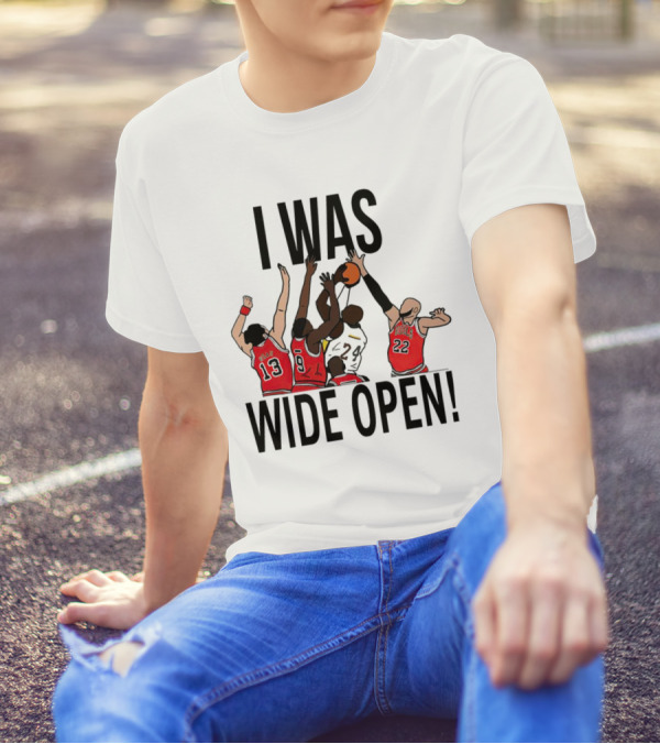 I Was Wide Open Basketball Iconic Players Team Defense Moment T-Shirt
