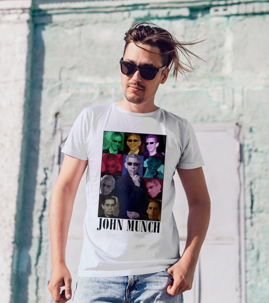 John Munch Multicolor Photo Collage T-Shirt