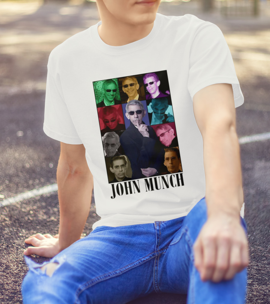 John Munch Multicolor Photo Collage T-Shirt