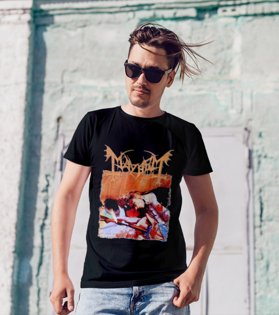 Mayhem Norwegian Black Metal The Dawn Of The Black Hearts T-Shirt