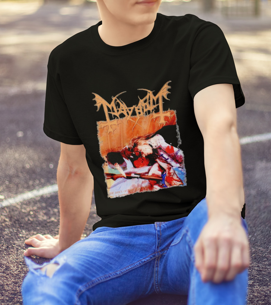 Mayhem Norwegian Black Metal The Dawn Of The Black Hearts T-Shirt