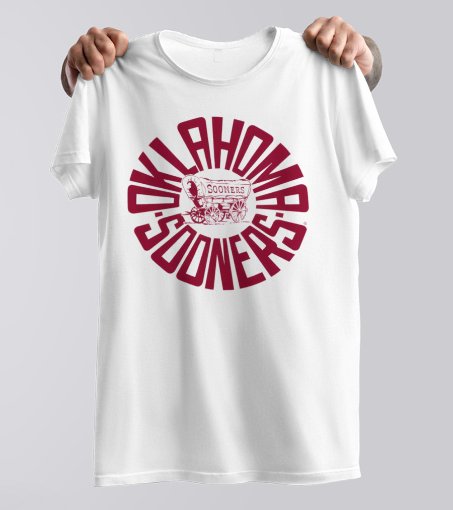 Oklahoma Sooners Covered Wagon Circle T-Shirt