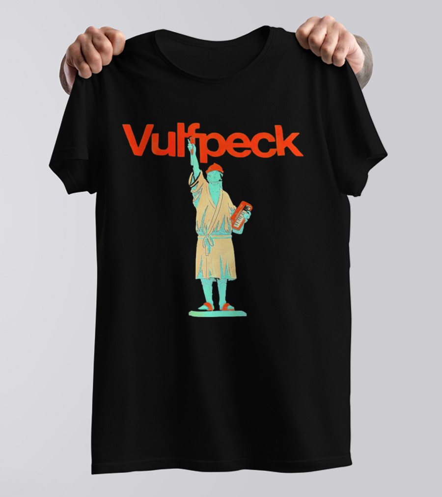Vulfpeck Statue Of Liberty With Keyboard And Red Hat T-Shirt