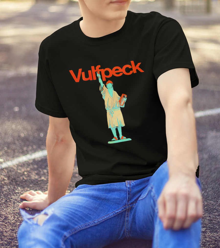 Vulfpeck Statue Of Liberty With Keyboard And Red Hat T-Shirt