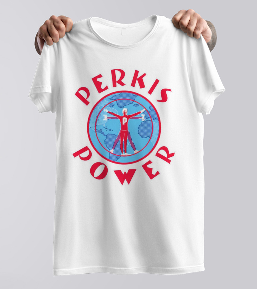Perkis Power Global Fitness Vitruvian Workout T-Shirt