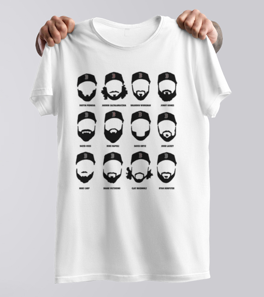 Boston Bearded Baseball Legends David Ortiz Shane Victorino Mike Napoli David Ross T-Shirt