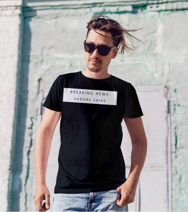 Niggativityy Y2k Breaking News Nobody Cares T-Shirt