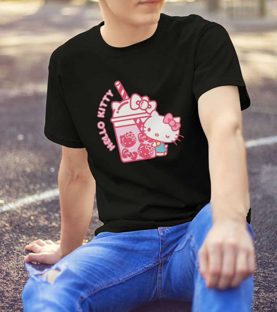 Hello Kitty Bubble Tea Drink Cute T-Shirt