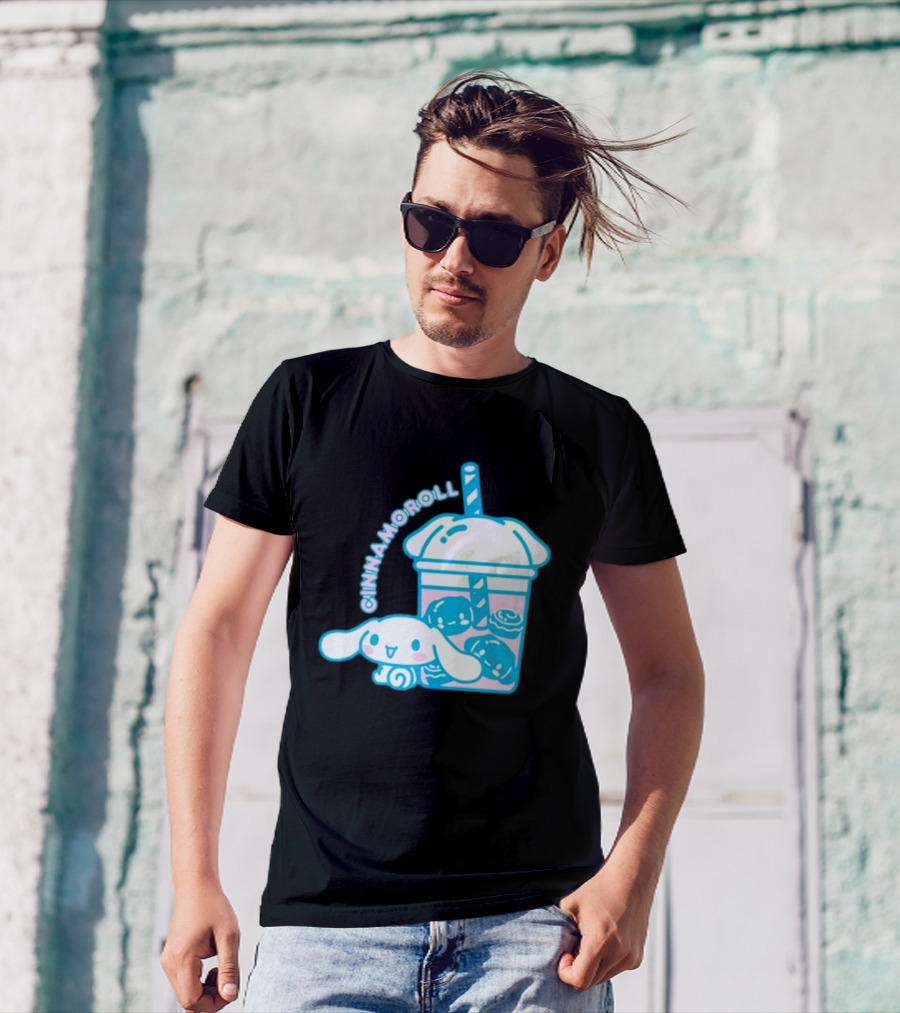 Cinnamoroll Bubble Tea Cup Pastel Cute Character T-Shirt