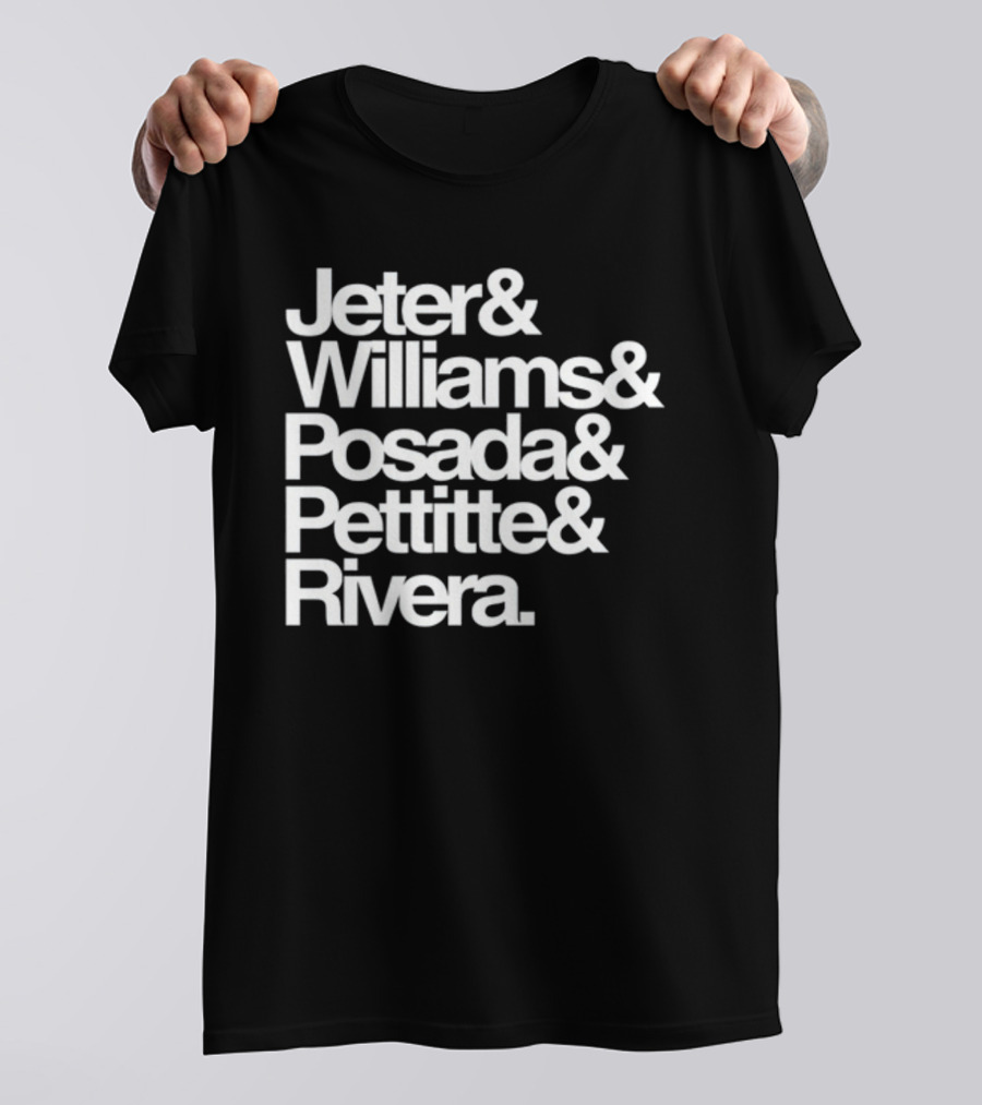 Jeter Williams Posada Pettitte Rivera New York Yankees Core Five Legends T-Shirt